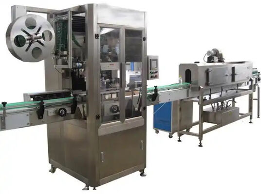 8500pcs/Hr Curved Bottle Shrink Sleeve Machine Applicator SUS304 Stainless Steel